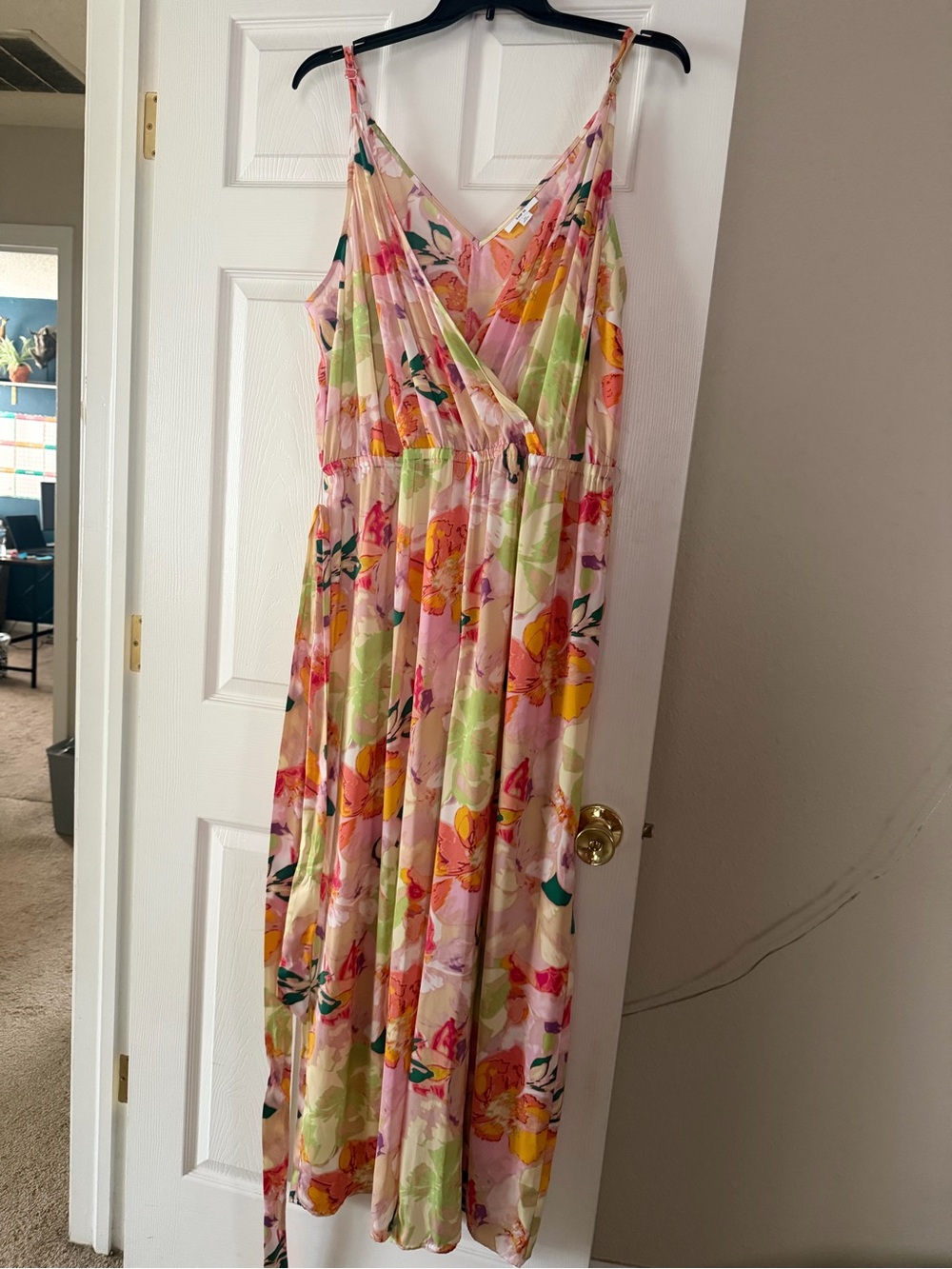 Floral V-Neck Spaghetti Strap jumpsuit- Pink